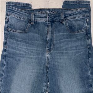 American Eagle Outfitters Blue Skinny Jeans with Classic Indigo Wash